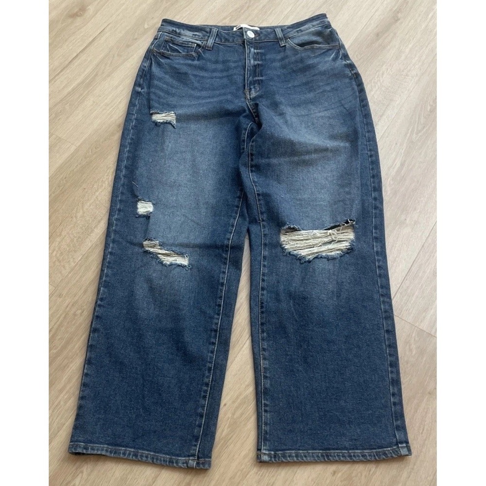 SO Goods For Life Baggy Dad Jean Women's High Rise Blue 13/31W Distressed